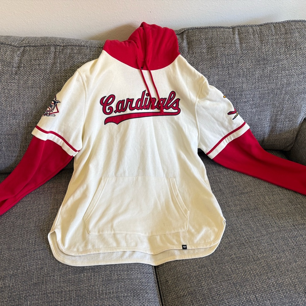 ST. LOUIS CARDINALS COOPERSTOWN TRIFECTA '47 SHORTSTOP PULLOVER HOOD 47 Brand XL - Picture 3 of 6